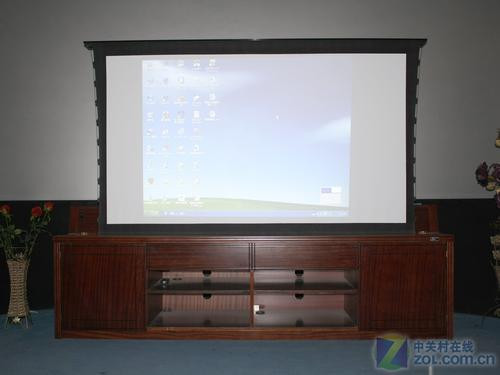 高端影院 億立柜式電動(dòng)投影幕28600元